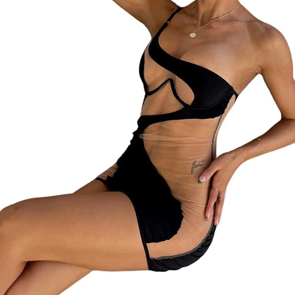 Black Cut-Out Mini Dress - Picture 3 of 3